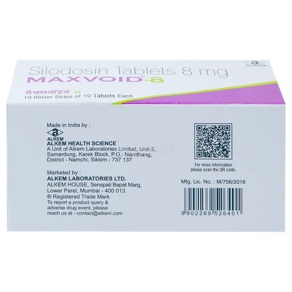 maxvoid 8mg tablet 10's